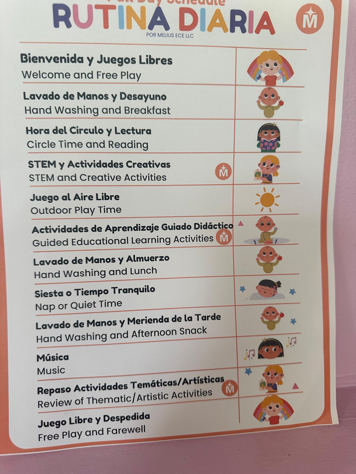 Bilingual daily routine at Mundo de Juguetes