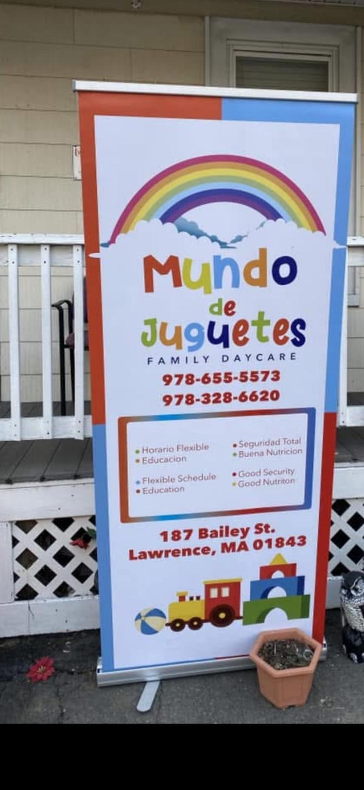 Our Mundo de Juguetes welcome banner
